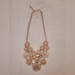 Rose Gold Floral Necklace